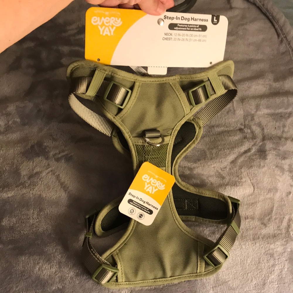Every YAY Dog Harness Sage green size Large NWT